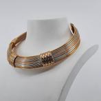 !KORTING! 18 karaat collier met 3 karaat aan echte diamanten, Ophalen of Verzenden, Zo goed als nieuw, Wit, Goud