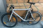 vidaXL Fiets vaste versnelling framehoogte 59 cm wit/zwart, Nieuw, Nb, Nb, Nb