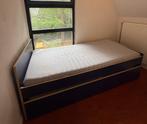 1 persoons bed met onderbed of logeerbed, Huis en Inrichting, Slaapkamer | Bedden, Ophalen, Gebruikt, Eenpersoons, Blauw