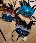 3 maskers gemaskerd bal carnaval masker, Ophalen of Verzenden, Zo goed als nieuw, Carnaval, Accessoires