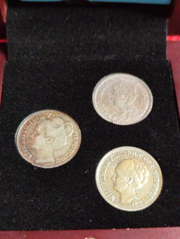 Zilveren Wilhelmina Munten Set, 1/2 gulden beschikbaar voor biedingen
