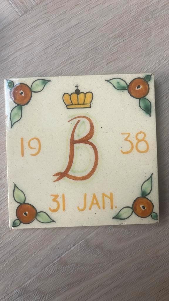 Set Keramieken herdenkingstegeltjes, 10x10cm, in doos., Sieraden, Tassen en Uiterlijk, Horloges | Antiek, Overige merken, Overige materialen