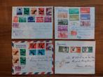 Indonesië, collectie lucht-poststukken, 4 stuks., Postzegels en Munten, Brieven en Enveloppen | Buitenland, Ophalen of Verzenden