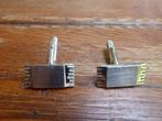 Vintage zilverkleurige manchetknopen