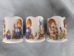 3 mini kandelaartjes Jaklien Lannoo, Overige materialen, Gebruikt, Wit, Ophalen of Verzenden