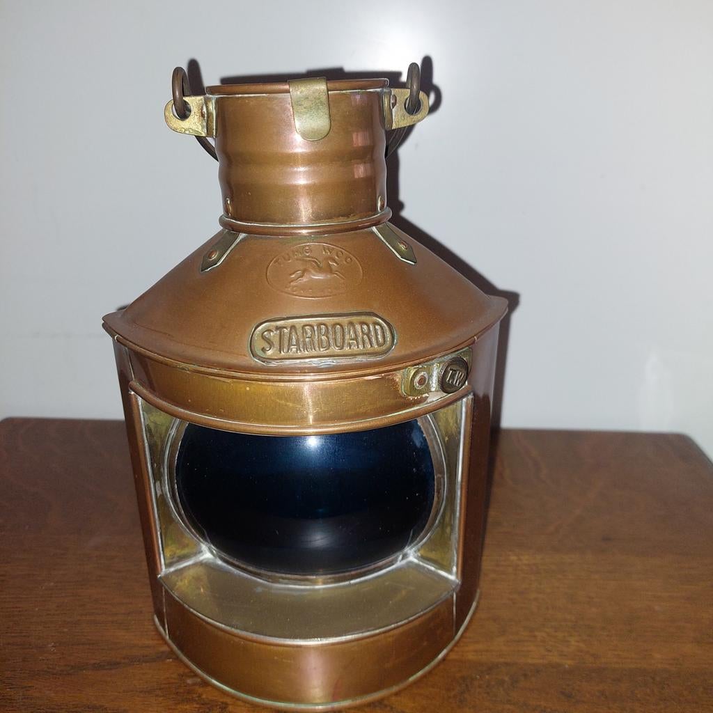 Antieke Starboard Lamp, Ophalen