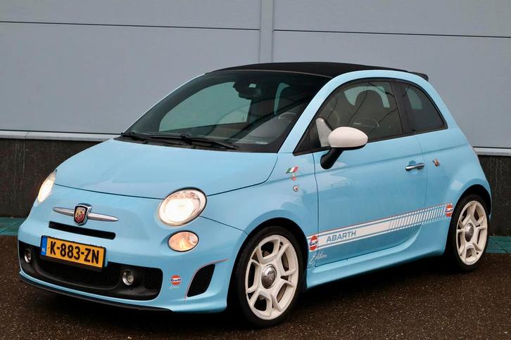 Fiat 500 1.4 T-jet Abarth C Elaborabile 103KW AUT 2013 Blauw, Auto's, Fiat, Particulier, Airbags, Airconditioning, Android Auto