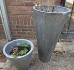 Bloembakken, dubbelwandig van zink, Ophalen, Gebruikt, Minder dan 60 cm, Rond