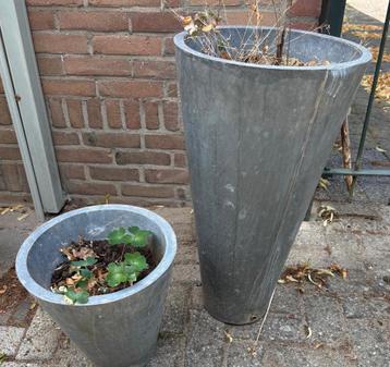 Bloembakken, dubbelwandig van zink beschikbaar voor biedingen
