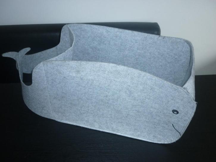 Opberger kinderkamer / Opbergmand walvis / grijze mand kids, Kinderen en Baby's, Kinderkamer | Inrichting en Decoratie, Overige typen