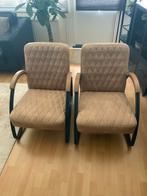 Twee mooie leder stoelen, Huis en Inrichting, Fauteuils, Ophalen, Zo goed als nieuw, 75 tot 100 cm, 50 tot 75 cm