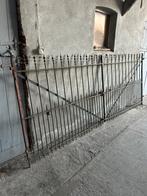 Authentiek dubbel hekken of poort 3m45 vol smeedijzeren, Ophalen, Gebruikt, IJzer, Tuinhek