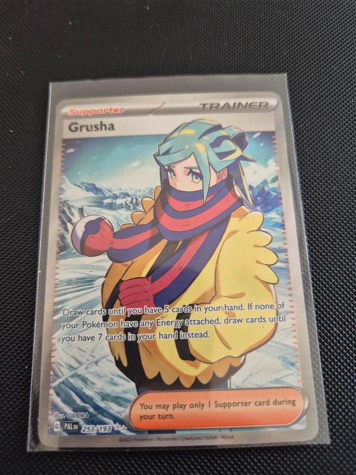 253 Grusha Paldea Evolved Pokemon TCG, Hobby en Vrije tijd, Verzamelkaartspellen | Pokémon, Zo goed als nieuw, Ophalen of Verzenden