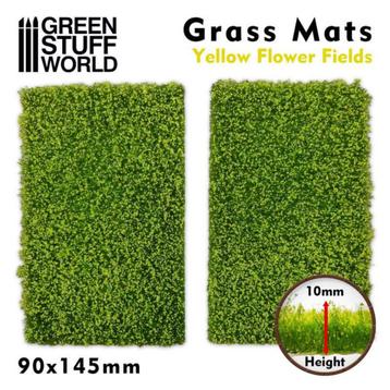 Terrein Grass Mat Cutouts - Yellow Flower Field 10341 HO 