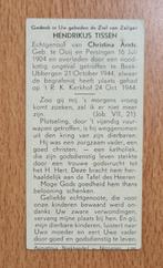 Bidprentje / Oorlog : 21 oktober 1944 - Beek-Ubbebergen, Verzamelen, Bidprentjes en Rouwkaarten, Bidprentje, Verzenden