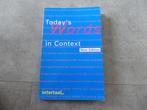 Today's Words in Context Leerboek Engels, Ophalen of Verzenden, Zo goed als nieuw, HBO, Carleton-Gertsch, L.