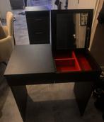 IKEA Bureau Make-up Tafel met Ladekastje - Donkerbruin, Huis en Inrichting, Ophalen, Minder dan 50 cm, Gebruikt, Minder dan 100 cm