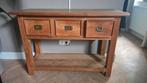 Gratis: sidetable teakhout met 3 lades., Huis en Inrichting, Tafels | Sidetables, Ophalen, Gebruikt, 100 tot 150 cm, Teakhout