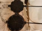 Gietijzeren hartjes wafelijzer, Witgoed en Apparatuur, Wafelijzers, Ophalen of Verzenden, Zo goed als nieuw