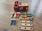 Houten brandweerauto met toebehoren, Kinderen en Baby's, Speelgoed | Houten speelgoed, Ophalen, Gebruikt