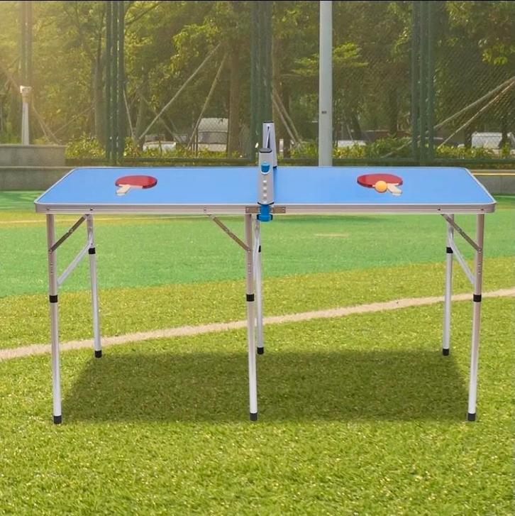 tafeltennis tafel met bats en balletjes, Sport en Fitness, Tafeltennis, Nieuw, Inklapbaar, Ophalen of Verzenden