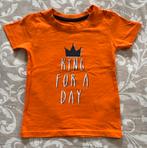 Oranje t-shirt met opdruk koningsdag maat 80, Ophalen of Verzenden, Zo goed als nieuw, Primark, Jongetje