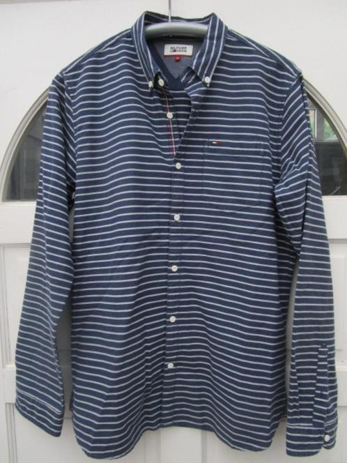 Sportief en stevig  Tommy Hilfiger overhemd maat M, Kleding | Heren, Overhemden, Zo goed als nieuw, Halswijdte 39/40 (M), Blauw