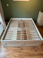 Ikea Brimnes bed 160x200, Huis en Inrichting, Slaapkamer | Bedden, Ophalen, Gebruikt, Wit, Tweepersoons