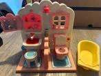 Vintage poppenhuis badkamer met accessoires, Ophalen of Verzenden, Gebruikt, Poppenhuis