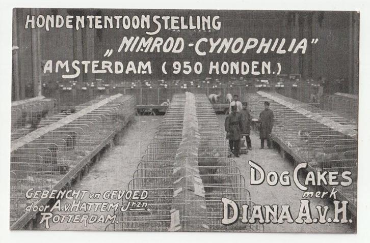 Hondententoonstelling Nimrod-Cynophilia Amsterdam reclame, Verzamelen, Merken en Reclamevoorwerpen, Gebruikt, Overige typen, Verzenden