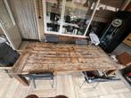Steiger houten tafel 2,5 mtr lang 1 mtr breed, Tuin en Terras, Tuintafels, Gebruikt, Ophalen of Verzenden
