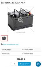 NieuwVarta accu met startstop systeem., Caravans en Kamperen, Ophalen of Verzenden, Nieuw