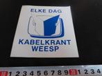 sticker elke dag kabelkrant weesp - strip krant tv, Ophalen, Zo goed als nieuw