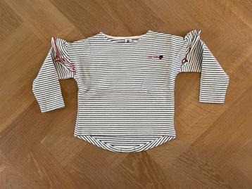 Petit Bateau dunne trui longsleeve wit rood meisje maat 110 beschikbaar voor biedingen