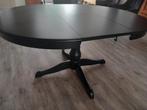Nieuwe matzwarte uitschuifbare eetkamertafel, Huis en Inrichting, Tafels | Eettafels, Ophalen, 100 tot 150 cm, 50 tot 100 cm, Zo goed als nieuw