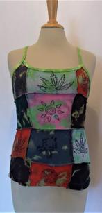 Ibiza/hippie/patchwork look kleurtjes top! M, Maat 38/40 (M), Verzenden, Zo goed als nieuw, Zonder mouw