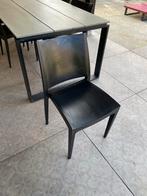 10x Kunststof Tuinstoelen, Huis en Inrichting, Stoelen, Ophalen, Kunststof, Gebruikt, Zwart