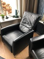 Relax fortui zwart leer,goed onderhouden., Huis en Inrichting, Ophalen, Zo goed als nieuw, 50 tot 75 cm, Leer