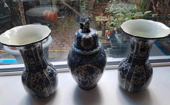 Delfts Blauw Boch Frères Vaas Set, Antiek en Kunst, Antiek | Vazen, Ophalen of Verzenden
