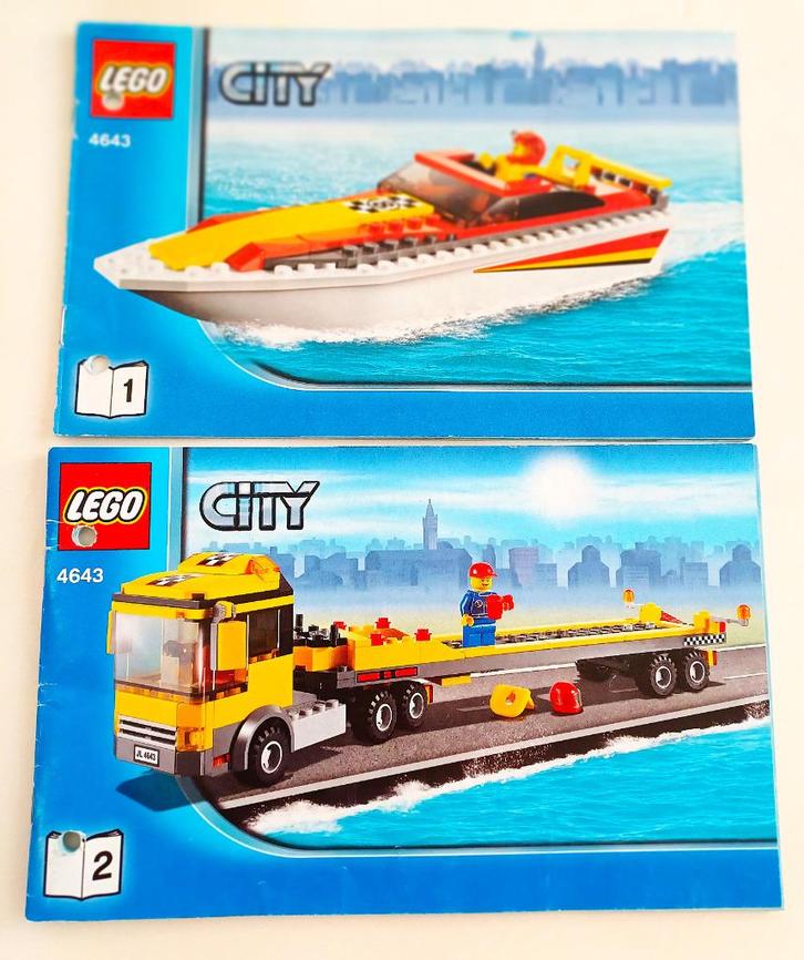 LEGO CITY OPLEGGER MET BOOT 4643 + WATER VLIEGTUIG 3178, Kinderen en Baby's, Speelgoed | Duplo en Lego, Zo goed als nieuw, Lego
