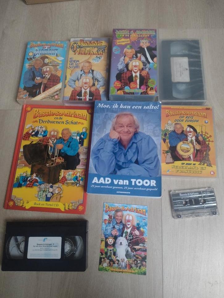 Bassie en Adriaan verzameling te koop, Cd's en Dvd's, VHS | Kinderen en Jeugd, Gebruikt, Kinderprogramma's en -films, Overige typen