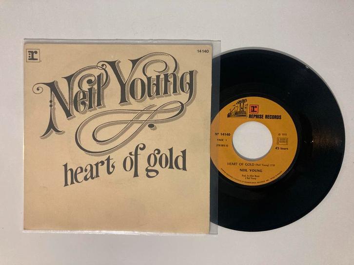 Neil Young - Heart of gold, Cd's en Dvd's, Vinyl Singles, Zo goed als nieuw, Single, Pop, 7 inch, Ophalen of Verzenden
