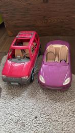 Twee Barbie auto's, Ophalen, Gebruikt
