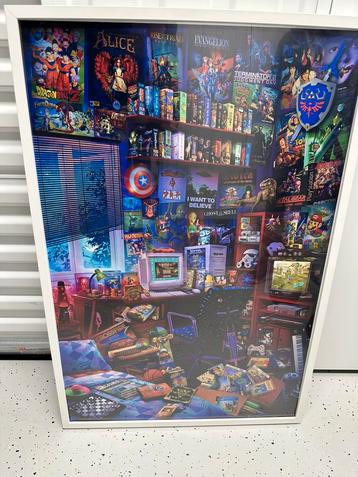 Te koop: 80s Game Room Pop Culture poster by Rachid Lotf beschikbaar voor biedingen