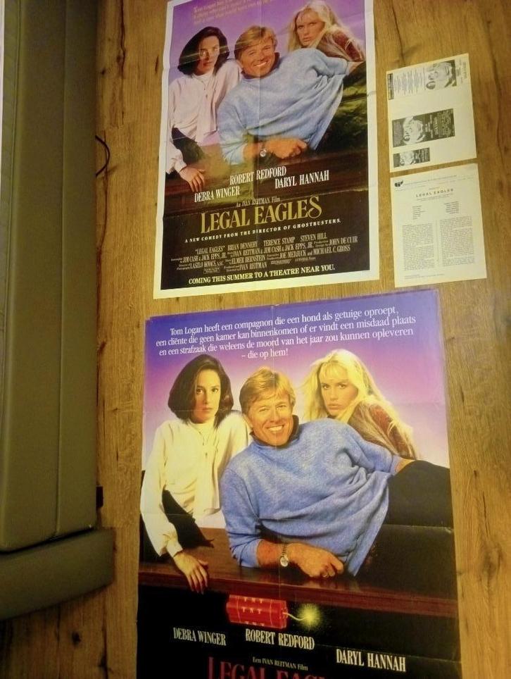 bioscoop poster set ''Legal Eagles''  origineel uit 1986., Verzamelen, Posters, Gebruikt, Film en Tv, Deurposter of groter, Rechthoekig Staand