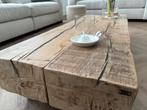 Eiken balken salontafel, Ophalen, Eikenhout, Nieuw, 50 tot 100 cm