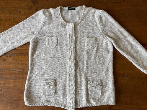 Anneclaire: heerlijk vest katoen/linnen maat 40-42, Kleding | Dames, Truien en Vesten, Gedragen, Maat 38/40 (M), Beige, Verzenden