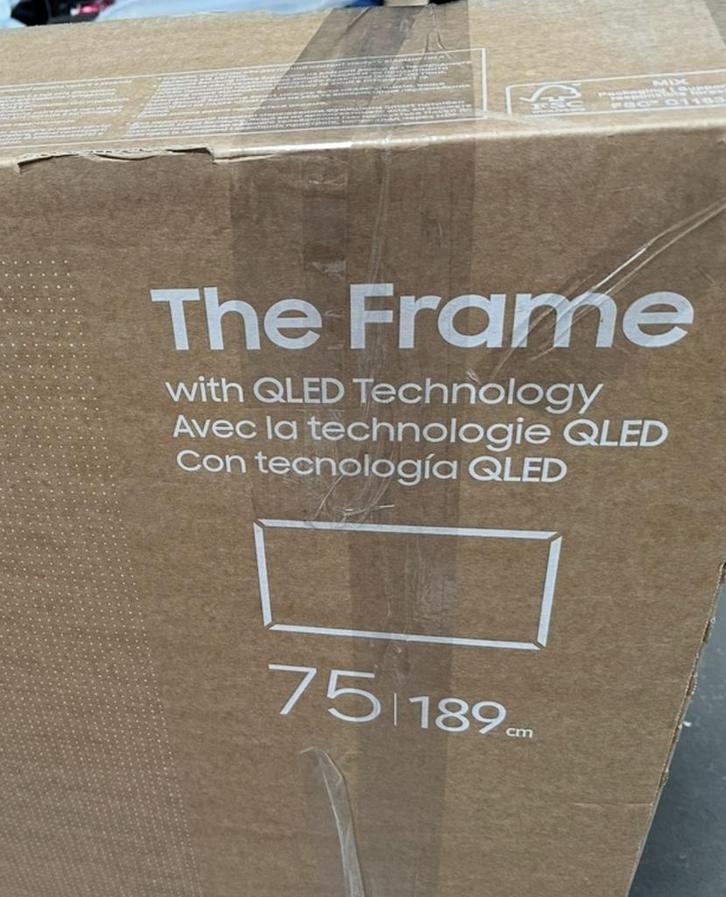 Samsung The Frame 75 inch, Computers en Software, Monitoren, Zo goed als nieuw, 60 Hz of minder, LED, Ultra HD (4K), Ophalen
