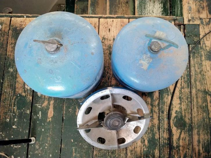 Gasfles + brander, Caravans en Kamperen, Kampeeraccessoires, Ophalen