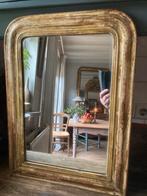 Antiek frans spiegeltje met prachtig patine, Antiek en Kunst, Ophalen, Ovaal, Minder dan 50 cm